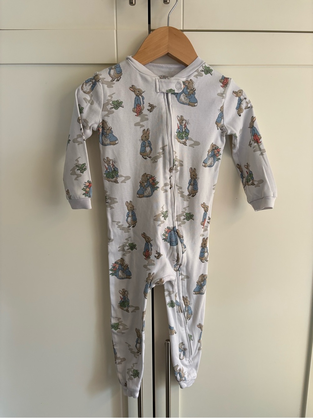 Pottery Barn Beatrix Potter Peter Rabbit PJ Romper 18-24 Months Organic Cotton